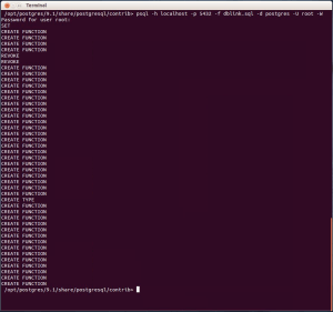 Running the dblink.sql script